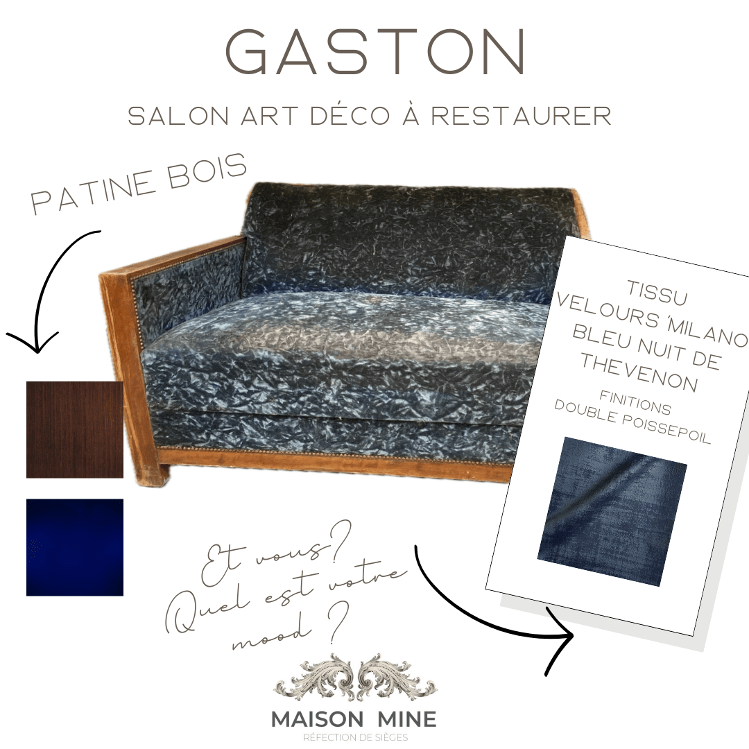 GASTON CANAPÉ - CLUB ART DÉCO