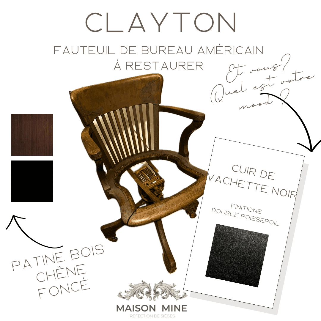 CLAYTON - FAUTEUIL DE BUREAU AMÉRICAIN